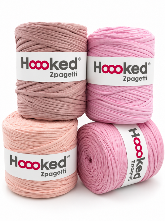 Hoooked Zpagetti - Ljus rosa nyanser